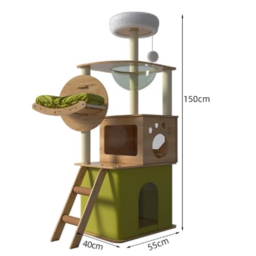 Stabiler und langlebiger Kratzbaum, sorgenfreier Kratzbaum für mehrere Katzen für den Innenbereich (Y) von LYFDPN