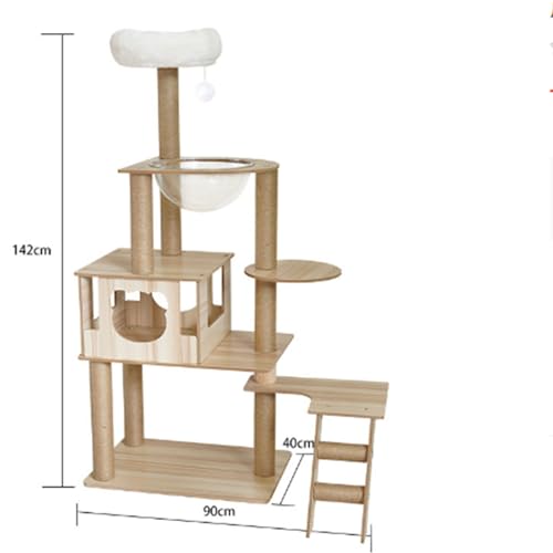 Stabiler und langlebiger Kratzbaum, sorgenfreier Kratzbaum für mehrere Katzen für den Innenbereich (Y) von LYFDPN