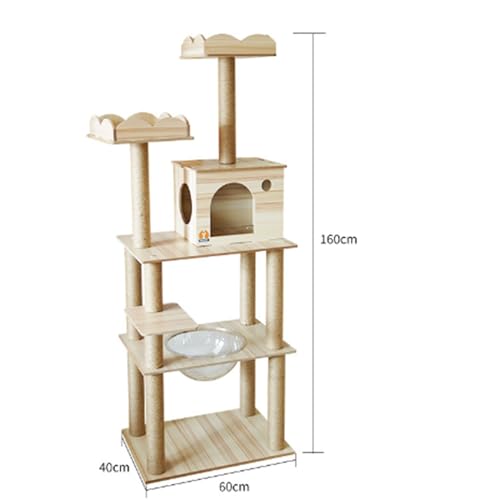 Stabiler und langlebiger Kratzbaum, sorgenfreier Kratzbaum für mehrere Katzen für den Innenbereich (Y) von LYFDPN