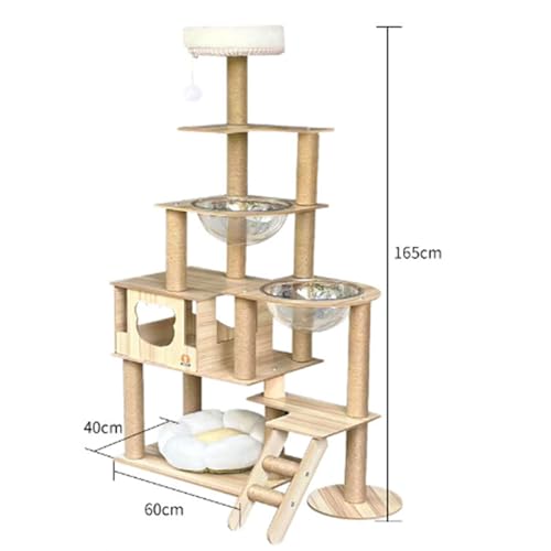 Stabiler und langlebiger Kratzbaum, sorgenfreier Kratzbaum für mehrere Katzen für den Innenbereich (Y) von LYFDPN