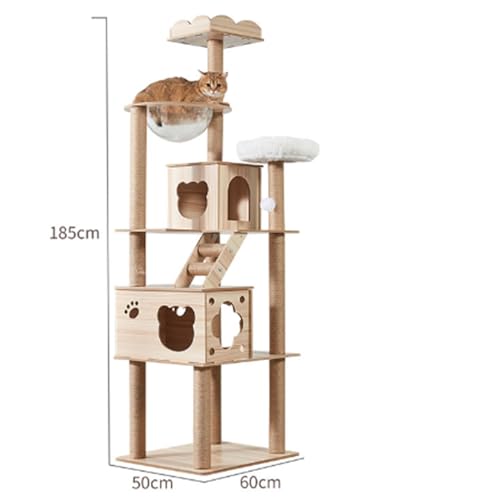 Stabiler und langlebiger Kratzbaum, sorgenfreier Kratzbaum für mehrere Katzen für den Innenbereich (Y) von LYFDPN