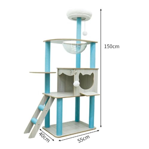 Stabiler und langlebiger Kratzbaum, sorgenfreier Kratzbaum für mehrere Katzen für den Innenbereich (Y) von LYFDPN