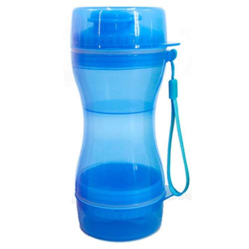 LYJIN Im Freien beweglichen Wasser Lebensmittel Cup für Tiere Kleiner Mittelständische Dual-Purpose Außen Pet Feeder verwendete für Outdoor Pet Products,Blau von LYJIN