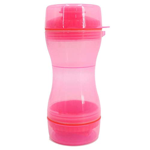 LYJIN Im Freien beweglichen Wasser Lebensmittel Cup für Tiere Kleiner Mittelständische Dual-Purpose Außen Pet Feeder verwendete für Outdoor Pet Products,Rosa von LYJIN