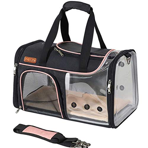 LYJIN Pet Bag Pet Travel-Bügel-Handtasche Faltbare Mesh-Ventilation Side Open Design Tier aus Bodenplatte Environmentally Friendly Material49 * 29 * 29cm,Rosa von LYJIN