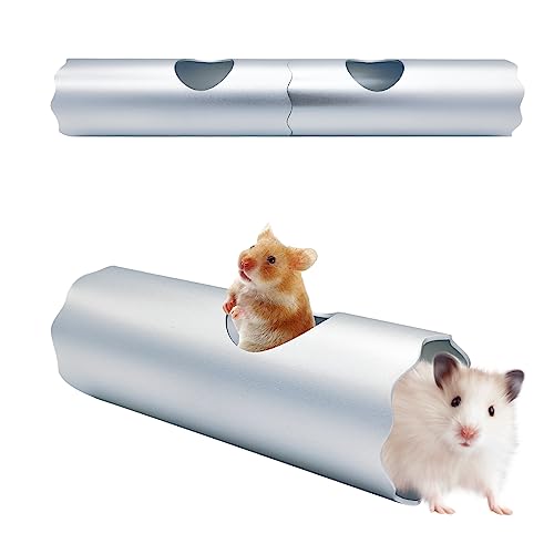 Hamsterschläuche, Hamster-Kühltunnel, Hamsterkäfig-Zubehör, Sommer-Hamster-Spielzeug, Aluminium-Legierung, Lochgröße: 5.1 cm), Hamster und andere kleine Haustiere für den Sommer. von LYML.E1