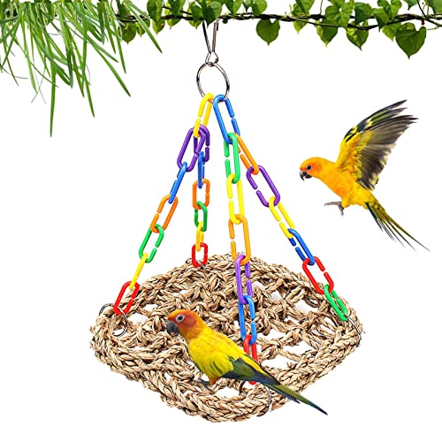 Papageienschaukel | Vogel-Kauspielzeug,Parrot Hammock Swing Toy Bissfeste Sicherheit mit Fester Schnalle Verschleißfest für Übungsruhe Lynsay von LYNSAY