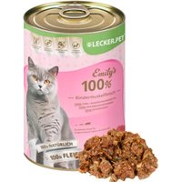 Lyra Pet Lecker.Pet Emily's 100 % Rindermuskelfleisch Katzenfutter Nassfutter 12x400 g von LYRA PET