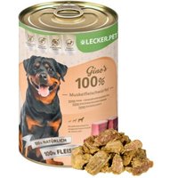 Lyra Pet Lecker.Pet Gino's 100 % Muskelfleischwürfel Rind & Schwein Hundefutter Nassfutter 12x400 g von LYRA PET