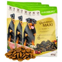 Lyra Pet Lecker.Pet Gino's Adult Maxi mit Huhn Hundefutter Trockenfutter Vollnahrung 12 kg von LYRA PET