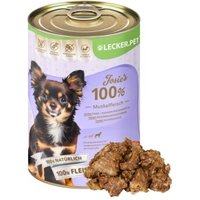 Lyra Pet Lecker.Pet Josie's 100 % Muskelfleisch Rind Hundefutter Nassfutter 12x400 g von LYRA PET