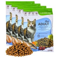 Lyra Pet Lecker.Pet Leo's Adult Geflügel & Forelle Katzenfutter Trockenfutter Vollnahrung 10 kg von LYRA PET