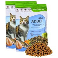 Lyra Pet Lecker.Pet Leo's Adult Geflügel & Forelle Katzenfutter Trockenfutter Vollnahrung 5 kg von LYRA PET