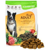 Lyra Pet Lecker.Pet Luna's Adult Strauß mit Kartoffel & Apfel Hundefutter Trockenfutter Vollnahrung 4 kg von LYRA PET