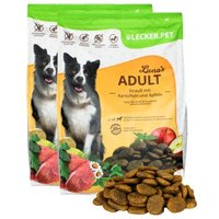 Lyra Pet Lecker.Pet Luna's Adult Strauß mit Kartoffel & Apfel Hundefutter Trockenfutter Vollnahrung 8 kg von LYRA PET