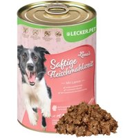 Lyra Pet Lecker.Pet Luna's Saftige Fleischmahlzeit mit Lamm Hundefutter Nassfutter 12x400 g von LYRA PET