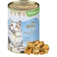 Lyra Pet Lecker.Pet Mia's 100 % Lachs Katzenfutter Nassfutter 12x400 g von LYRA PET