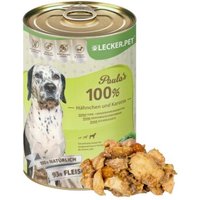 Lyra Pet Lecker.Pet Paula's 100 % Hähnchen und Karotte Hundefutter Nassfutter 12x400 g von LYRA PET