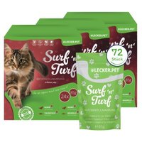 Lyra Pet Lecker.Pet Surf'n'Turf Pouches Katzenfutter in feiner Jelly Nassfutter 4er Mix Multipack von LYRA PET