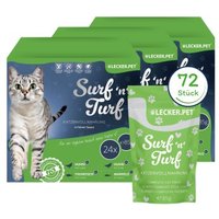 Lyra Pet Lecker.Pet Surf'n'Turf Pouches Katzenfutter in feiner Sauce Nassfutter 4er Mix Multipack von LYRA PET