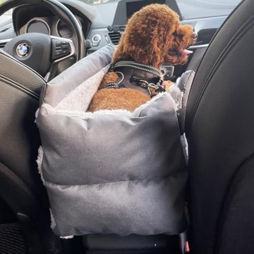 Mittelkonsolen-Hundesitz, Hundeautositz Tragbar Sicher, Auto-Armlehne, Hundesitz,Für Hunde Abnehmbarer Waschbar Hundesitz Haustier Reisetasche Sitzerhöhung Für Welpen Mit Gummiband Für Hunde von LYXLBX