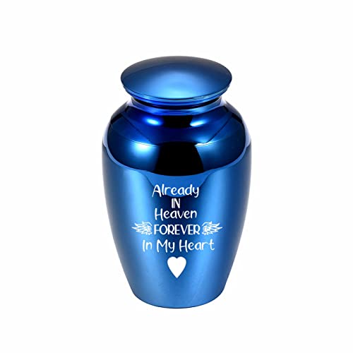 LZHLMCL Andenken Bestattungsurnen Human Ashes for Pets Memorials Forever In My Heart Dog Cremation Urn Casket Funeral Pendant Blue 70 * 45Mm von LZHLMCL