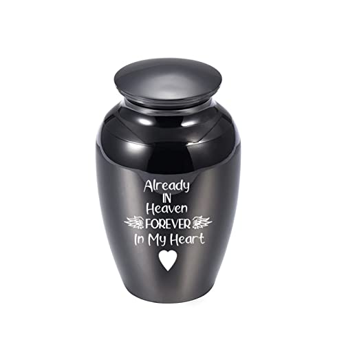 LZHLMCL Andenken Urne Human Ashes for Pets Memorials Forever In My Heart Dog Cremation Urn Casket Funeral Pendant Black 70 * 45Mm von LZHLMCL