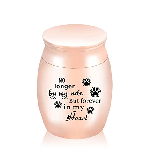 LZHLMCL Andenken Urne Menschliche Asche Beerdigung Hund Urne Schatulle Behälter Mini Kleine Pfotendenkmäler Für Haustiere Katze Roségold 30 * 40 Mm von LZHLMCL