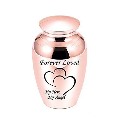 LZHLMCL Cemetery Urn 70 Mm Feuerbestattung Urne Für Menschliche Asche Mini Andenkenurne Asche Andenken Memorial Aschehalter Forever Loved Rose Gold von LZHLMCL