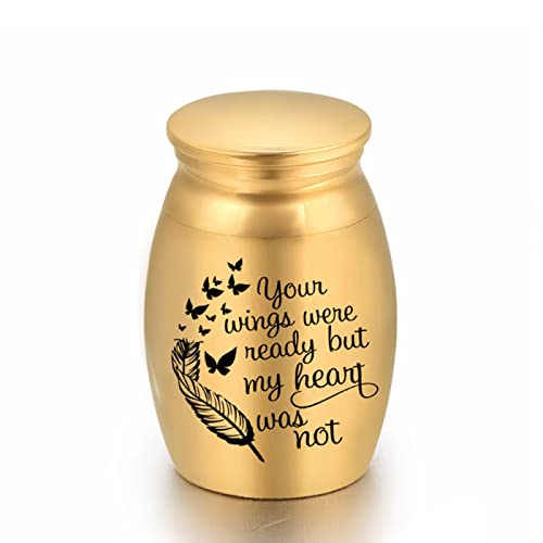 LZHLMCL Mini Urne 25Mm Gold Mini Kleine Urnen Haustier Hund Katze Maus Einäscherung Menschliche Asche Urne Andenken Schatulle Columbarium Haustiere E von LZHLMCL