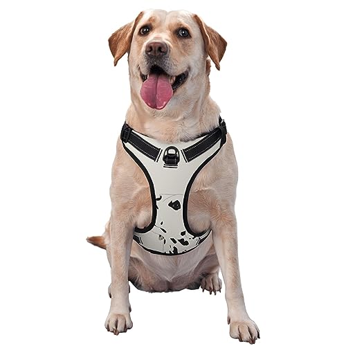 Hundegeschirr, atmungsaktiv und verstellbar, ohne Leine, gepunktet, für große, mittelgroße und kleine Hunde von LZNJZ