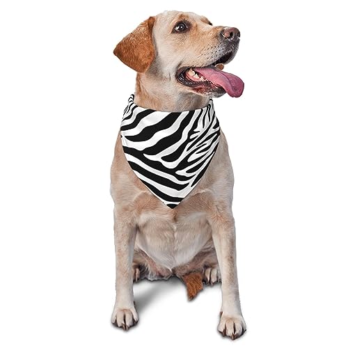 Triangle Hundehalstuch, leicht, atmungsaktiv, Schwarz, schlichtes Zebra-Hundehalstücher für große, mittelgroße und kleine Hunde und Katzen von LZNJZ