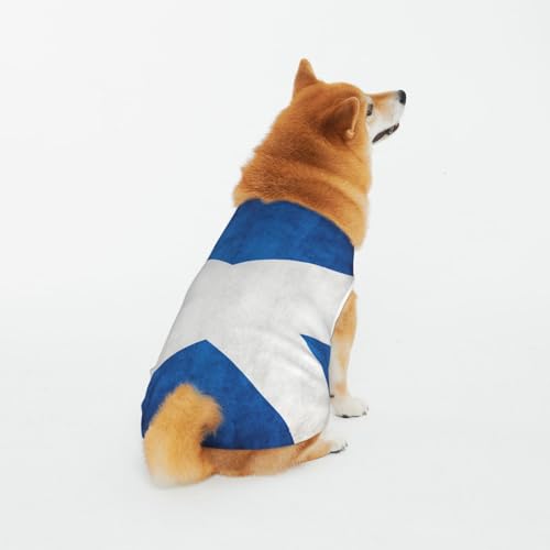 Weiche atmungsaktive Baumwollkleidung für Hunde und Katzen, schottische Flagge, für S, M, L von LZNJZ