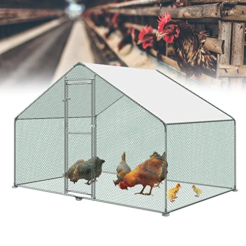 LZQ Large Metal Chicken Coop Chicken Run Walk-in Poultry Cage with Waterproof Cover for Outdoor Chicken, Duck Coops and Rabbit Runs 3 x 2 x 2 m von LZQ