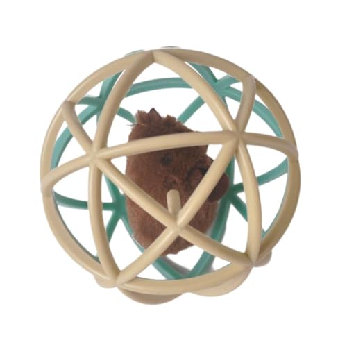 LZYWOD Haustierspielzeug, hohler Ball mit Plüschmaus mit Geräusch, pädagogisches Haustierzubehör, Ball, Kätzchen, Haustierspielzeug, Zubehör für Hunde, Katzen, Abdeckung, Puzzle, Kratzen, Quietschen, von LZYWOD