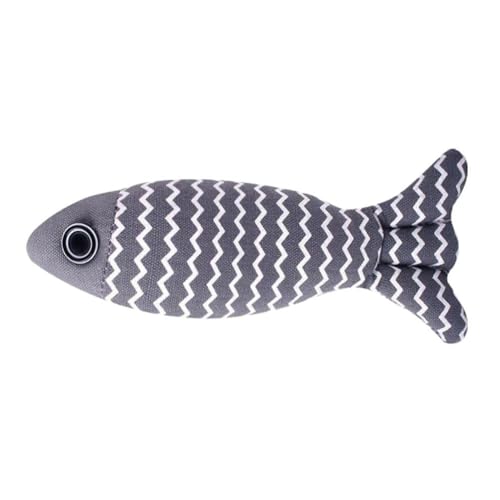 LZYWOD Spielzeug Fisch Weiche Leinen Fischpuppe ISelf-Help Langeweile Linderung Indoor Reinigung Zähne Spielzeug Fisch Teaser Puppe Kicker Floppy Nip Für Flopping Schlenker Spielzeug Katzen Schlenker von LZYWOD