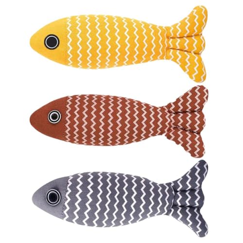 LZYWOD Spielzeug Fisch Weiche Leinen Fischpuppe ISelf-Help Langeweile Relief Indoor Teaser Spielzeug Reinigung Fisch Zähne Spielzeug Puppe Indoor Katzen Fisch Spielzeug Katzenminze Strumpf für von LZYWOD