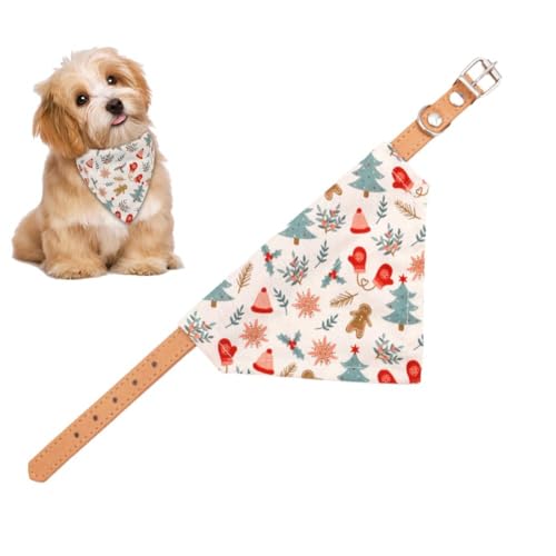 Weihnachts-Hundehalstuch, Dreieck, weich, Haustier-Schals für Weihnachten, Urlaub, Zubehör, Haustier-Bandanas, Lätzchen, waschbar von LZYWOD