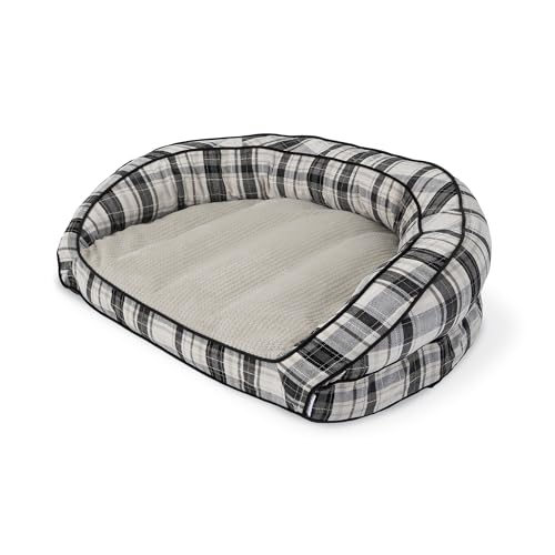 La-Z-Boy Petmate Harper-Sofa, großes Hundebett, Oxford-Plaid, 109 x 89 cm, für Hunde bis zu 56,7 kg, mit strapazierfähigem, abnehmbarem, waschbarem Bezug von La-Z-Boy