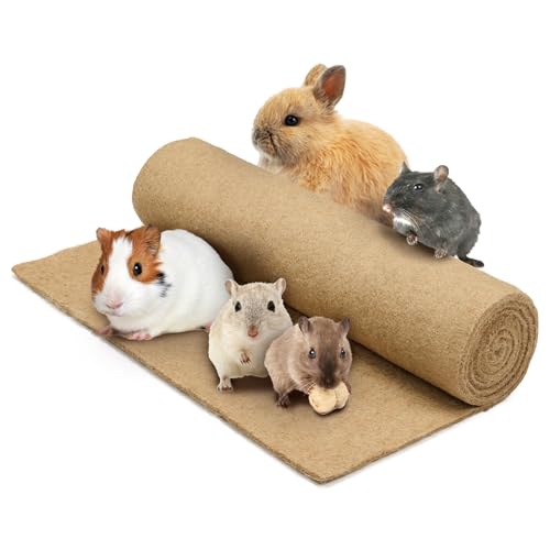 La Cordeline Teppich für Katzentoilette, Hanf, Natur, 40 x 100 cm, Premium-Qualität – Käfigboden für Nagetiere, Kaninchen, Hamster usw von La cordeline