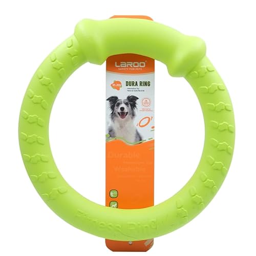 LaRoo Hunde Frisbee,Hundefitness Ring,Unzerstörbare Float Hunde Disc Flugscheibe Spielzeug,Sommer Pet Training für Große Hunde (Green) von LaRoo