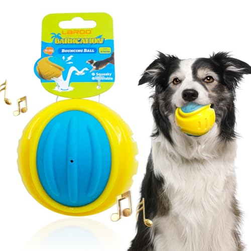 LaRoo Hundebal Hundespielzeug Balls,Hundeball mit Quietscher, Hundespielzeug Schwimmfähig, Kauspielzeug für Mittelgroße bis Große Hunde (L-3.93in) von LaRoo