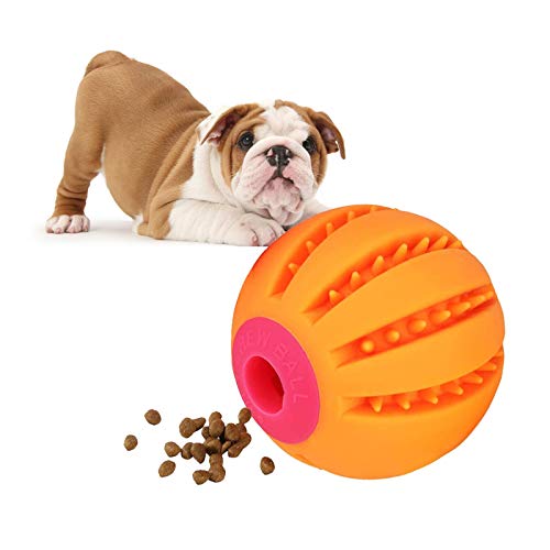 LaRoo Hundeball, Hundespielzeug Interaktive Haustiere Hunde Snackball Spielzeug mit Futter für Kleine, Mittlerer und Große Hunde (6.5cm Ball Orange) von LaRoo