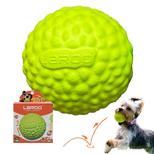 LaRoo Hundespielzeug Ball Haustier Bouncing Ball, EVA Material Kauspielzeug Bissfest Molar Tennis, Geeignet für Apportieren Spiele Reinigung Zähne Linderung Angst (Grün) von LaRoo