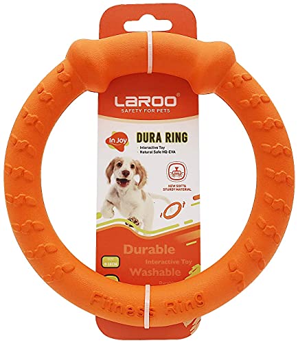 LaRoo Hundespielzeug mit fliegendem Ring, schwimmendes Spielzeug für den Sommer, Haustier-Training, Outdoor, langlebiges Kauspielzeug für mittelgroße und große Hunde von LaRoo