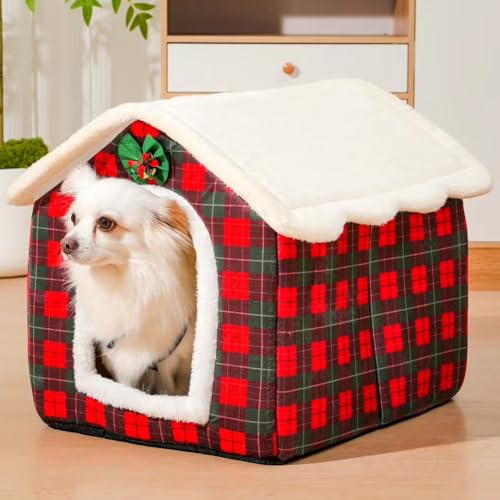 Hundehütte für den Innenbereich, Memory-Schwamm, faltbare Hundehütte, Bettmatte mit Kissen für kleine, mittelgroße und große Hunde, Katzen, Winter, warmes Katzennest, Welpenhöhle, Sofa, von Labauxite