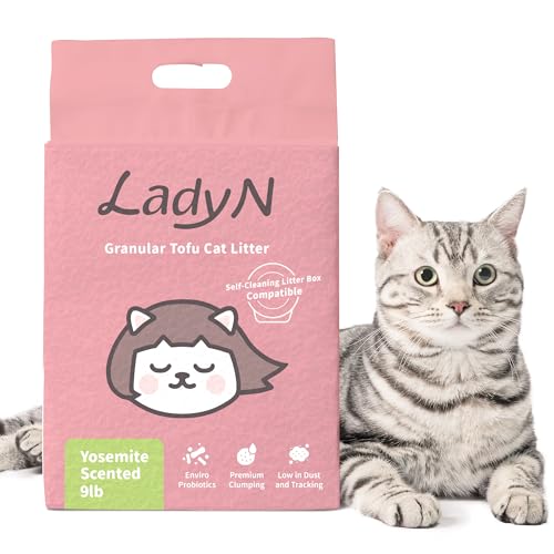 Lady N Granulat-Tofu-Katzenstreu Mini-Pellet kompatibel mit automatischer selbstreinigender Katzentoilette, Premium Klumpen, ultra saugfähig, natürliche Streu, geringe Verfolgung, Geruchskontrolle von Lady N