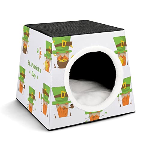 Bedruckte Katzenhäuser Katzenhöhle für Katzen Faltbares Haustier Haus Katzenbett Katzensofa mit Flauschiges Kissen Elfen-Comics von LafalPer