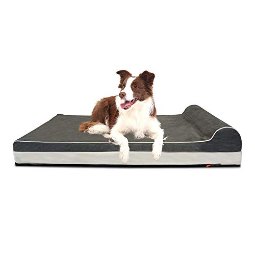 Sponsored Ad Laifug Orthopädisches Hundebett mit Memory-Schaum, extra großes Hundebett mit Kissen und strapazierfähiger, wasserdichter Auskleidung & herausnehmbarer Was... von Laifug