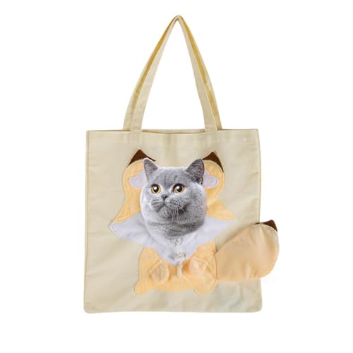 Katze Tragetasche, Welpenträgertasche | Haustier Reise -Leinwand Beutel Weiche Schlinge Umhängetasche - Bunny Cat Welpenträger zum Wandern, Campen, Reisen, von Lainiaoly